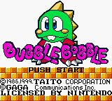 Classic Bubble Bobble (Europe) Title Screen
